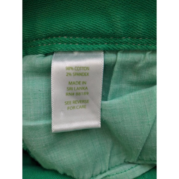 Lilly Pulitzer WORTH Sz O Bright Green Stretchy Straight Leg Jeans - Picture 9 of 11
